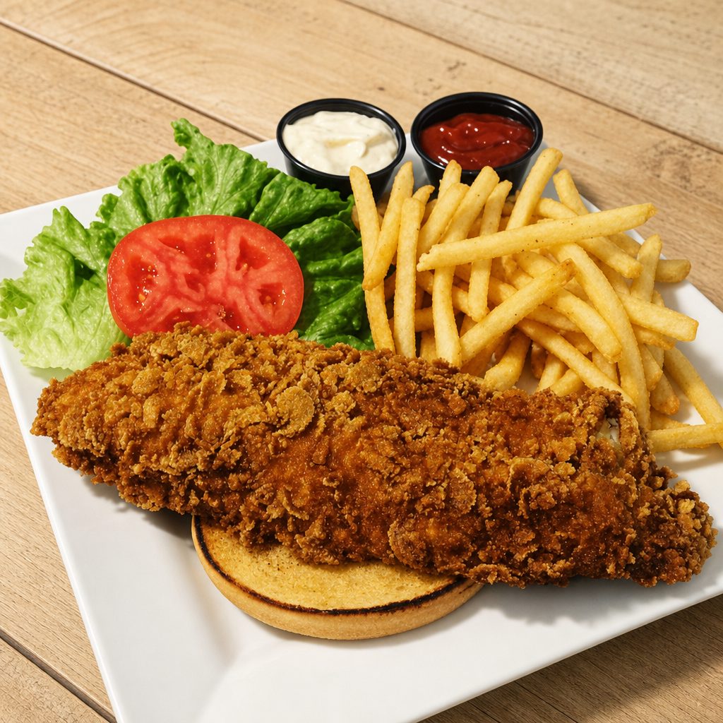 Crunchy Fish Sandwich.