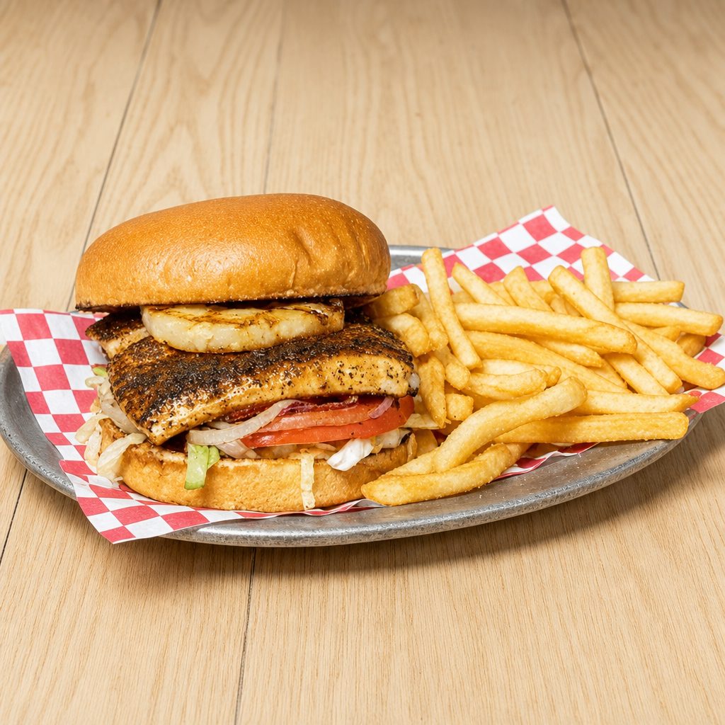 Blackened Mahi Sandwich.